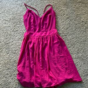 Vibrant Pink Spaghetti Strap Dress